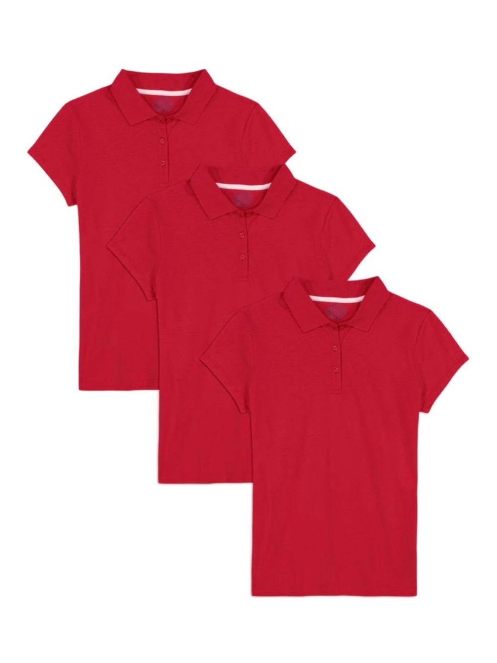 Approved SchoolWear 3 Pack Short Sleeve Uniform Red Polo Shirts Size 7/8 NWT